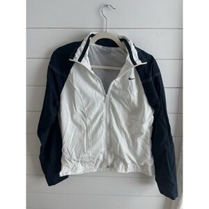 Nike Windbreaker Lined Jacket Full‎ Zip Navy Size M 8-10